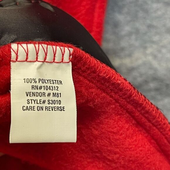 SIERRA PACIFIC Fleece Vest Women's Size 2XL Red Mock Neck Zip Up Plaid Patches - Picture 9 of 16